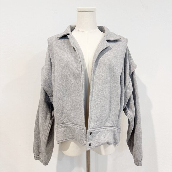 Amanda Uprichard Rebel Jersey Bomber Jacket Preppy Minimalist Athletic Small - Picture 4 of 10